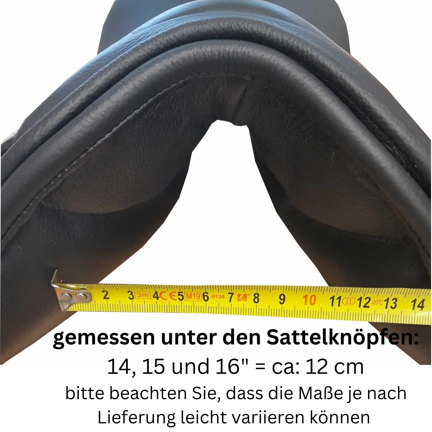 AMKA Sattel für Pony aus Leder schwarz Weite Kammer