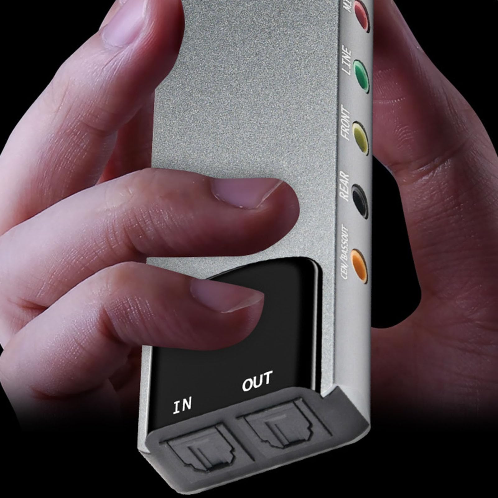 Tonysa Karta Dźwiękowa USB 7.1 z Dźwiękiem Cyfrowym SPDIF, Zewnętrzna Karta Dźwiękowa o Wysokiej Rozdzielczości Typu Plug and Play, do Laptopa PC Silver