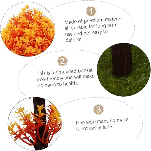 Miniatura 4 de ARTIBETTER 2 piezas de flor de cerezo en maceta, plantas de casa de boj sintético, plantas artificiales en maceta, mini árbol bonsái, plantas