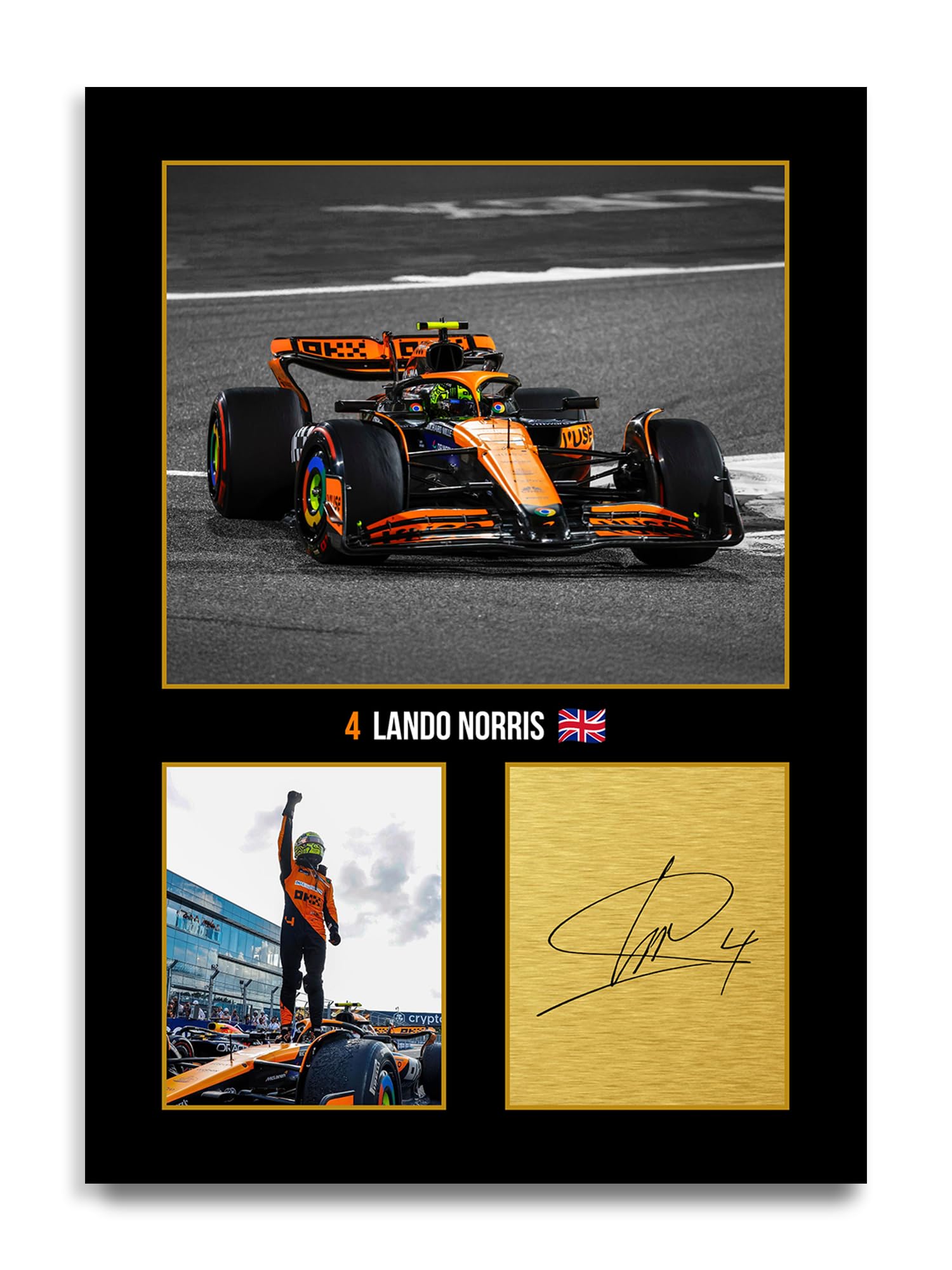 HWC Trading Lando Norris F1 Gifts Printed Signed Autograph Picture for F1 Formula 1 Racing Fans - A4 Print Only