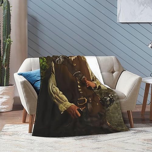 Miniatura 5 de Sam Heughan - Manta de forro polar suave y cálida para sofá, oficina, coche, camping, yoga, viajes, 40 x 30 pulgadas