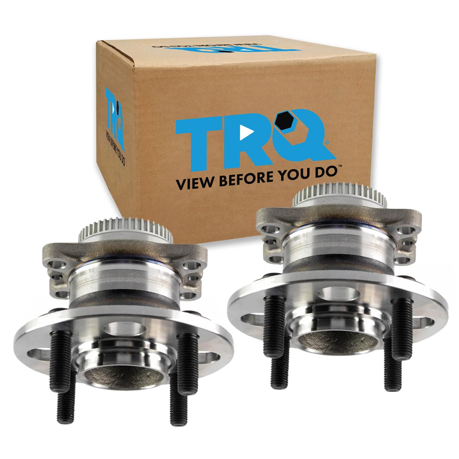 TRQ Rear Wheel Bearing and Hub Assembly Set 2 Piece