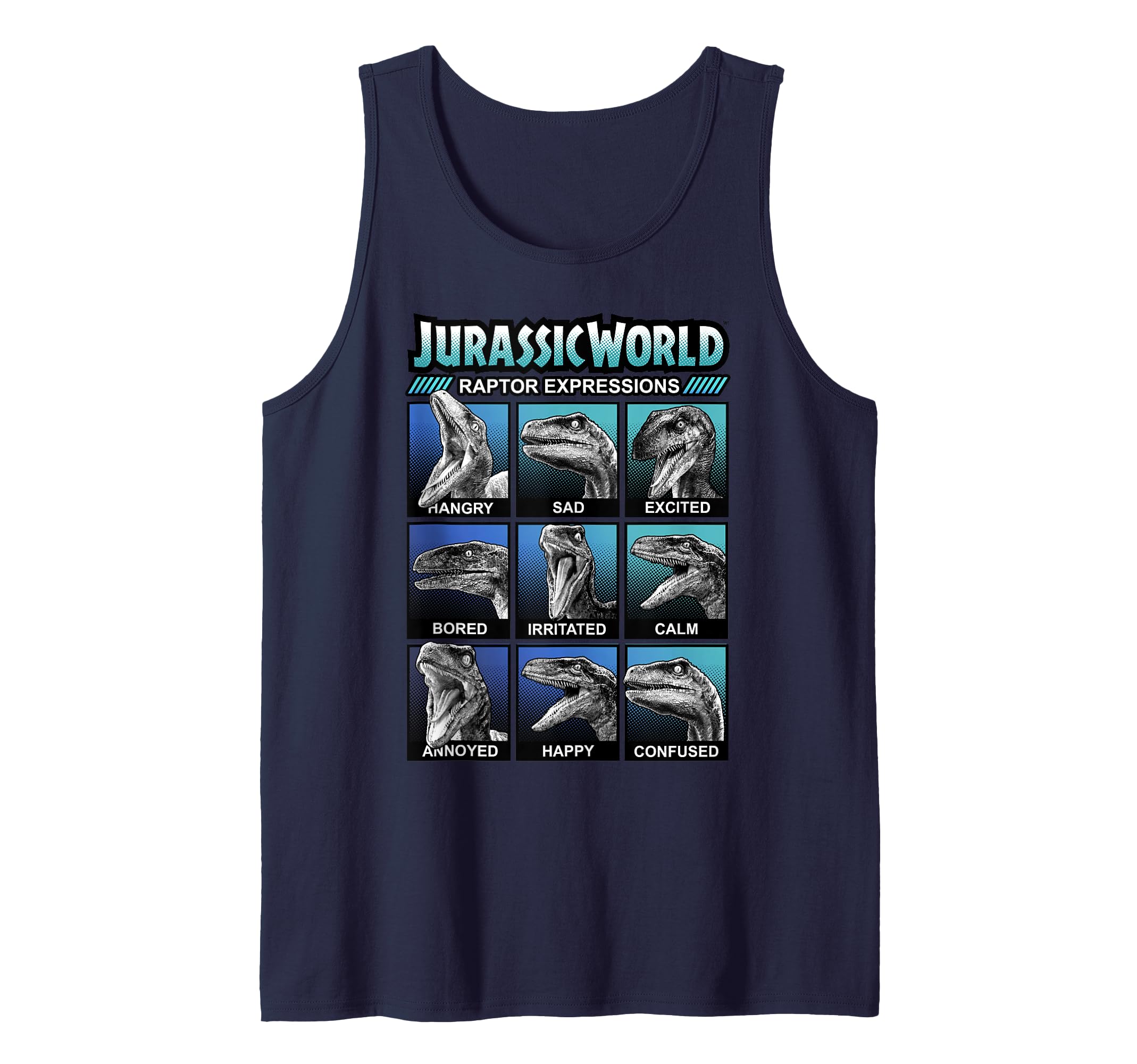 Débardeur Raptor Expressions Jurassic World au graphisme collage unique - 2