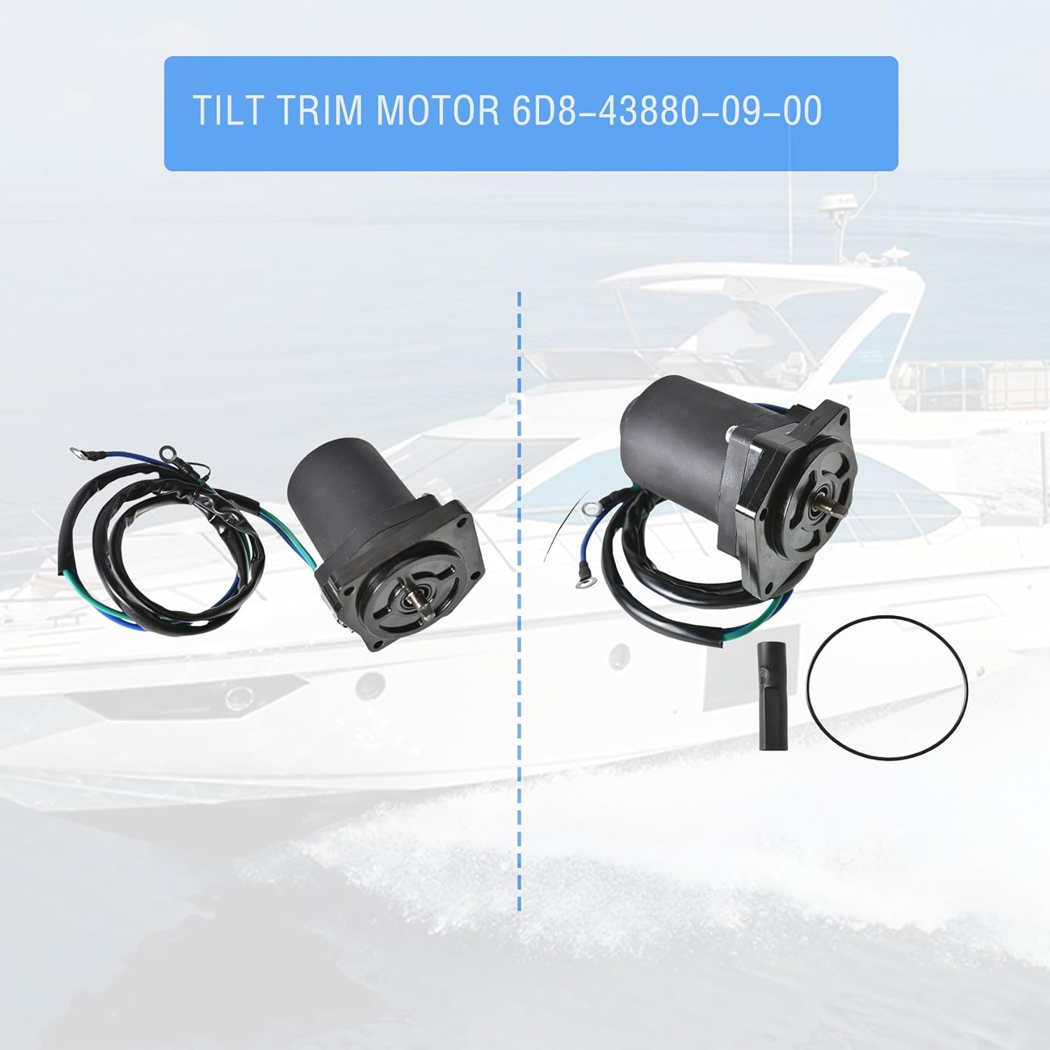 WFLNHB Tilt Trim Motor Replacement for Yamaha Outboard F75LA F90JA F90LA F90XA 2013-2018 F75TLR F90TJR F90TLR F90TXR 2005-2012 6D8-43880-01-00 6D8-43880-09-00 PT626NM PT627NM