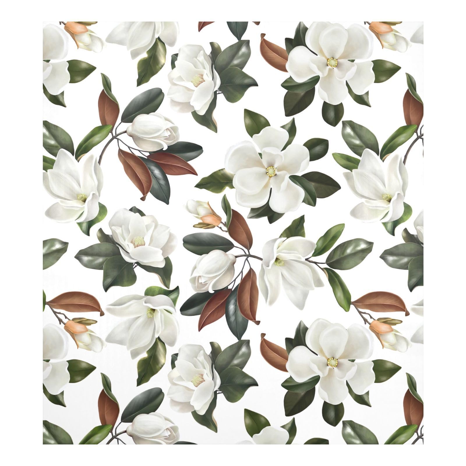 Aimant lave-vaisselle Elegant Leaves blanc 58x66 cm pour habillage de cuisine