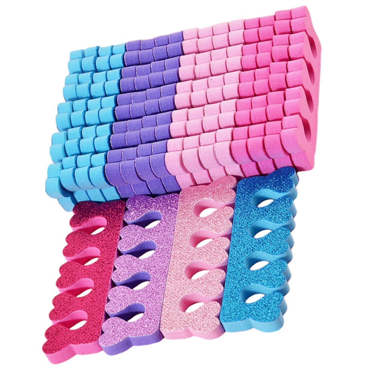 minkissy Professional Toe Separator 24pcs Toe Dividers Heart Shape Design Salon Supplies