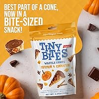 Vista 5 de Tiny Bites - Mini golosinas crujientes de conos de gofre, chocolate belga de primera calidad, bolsa de 4.24 onzas (paquete de 2) Deliciosa variedad