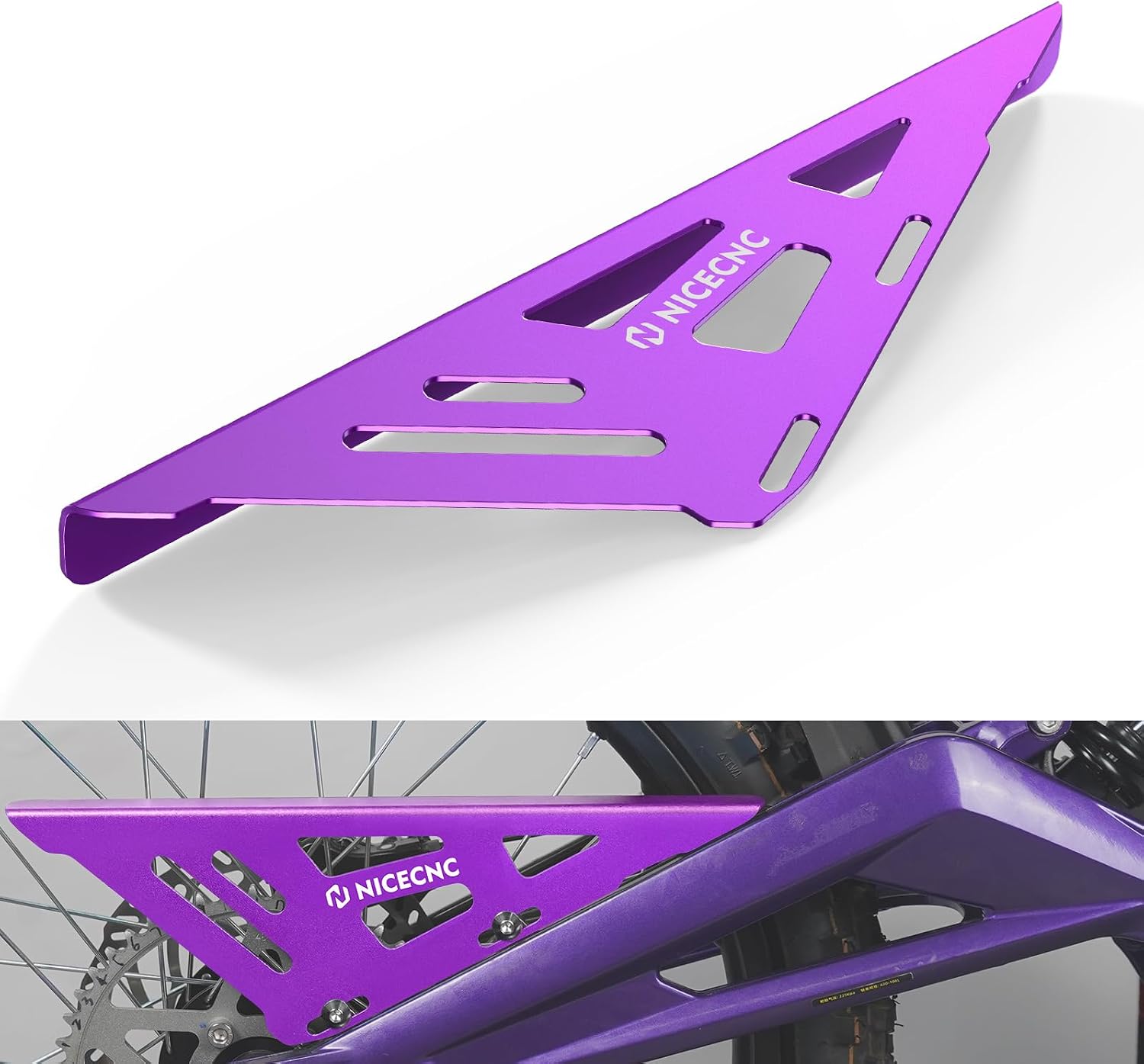 NICECNC Black Chain Guard Protection Compatible with Surron Light bee X/S/ L1E Compatible with Segway X160 X260 See Fitment