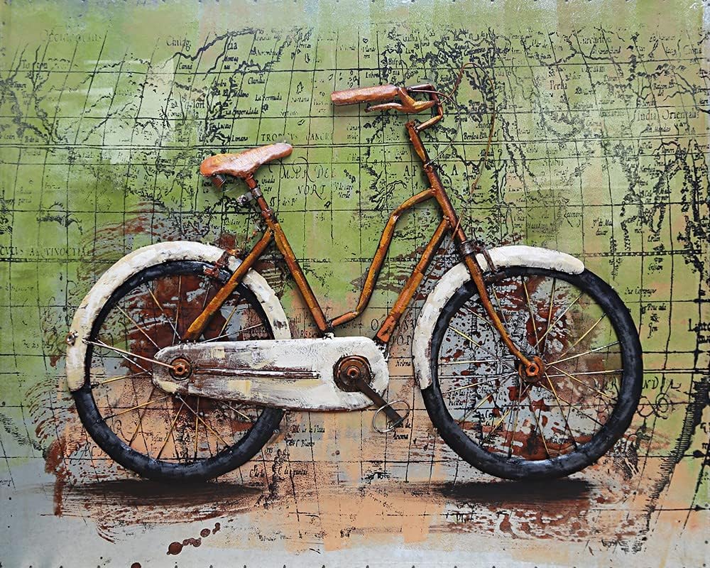 EUROPEAN BRONZE 2021 Living Room Decorations Petrified Wood Home Decor New Innovative 3D Bicycle Figurine