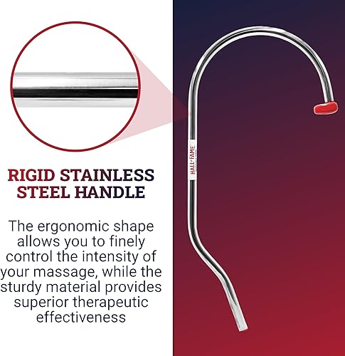 Miniatura 4 de Acuforce Hall of Fame - Herramienta de masaje de cuello y espalda, herramienta de masaje de punto de gatillo con gancho de auto masaje para aliviar