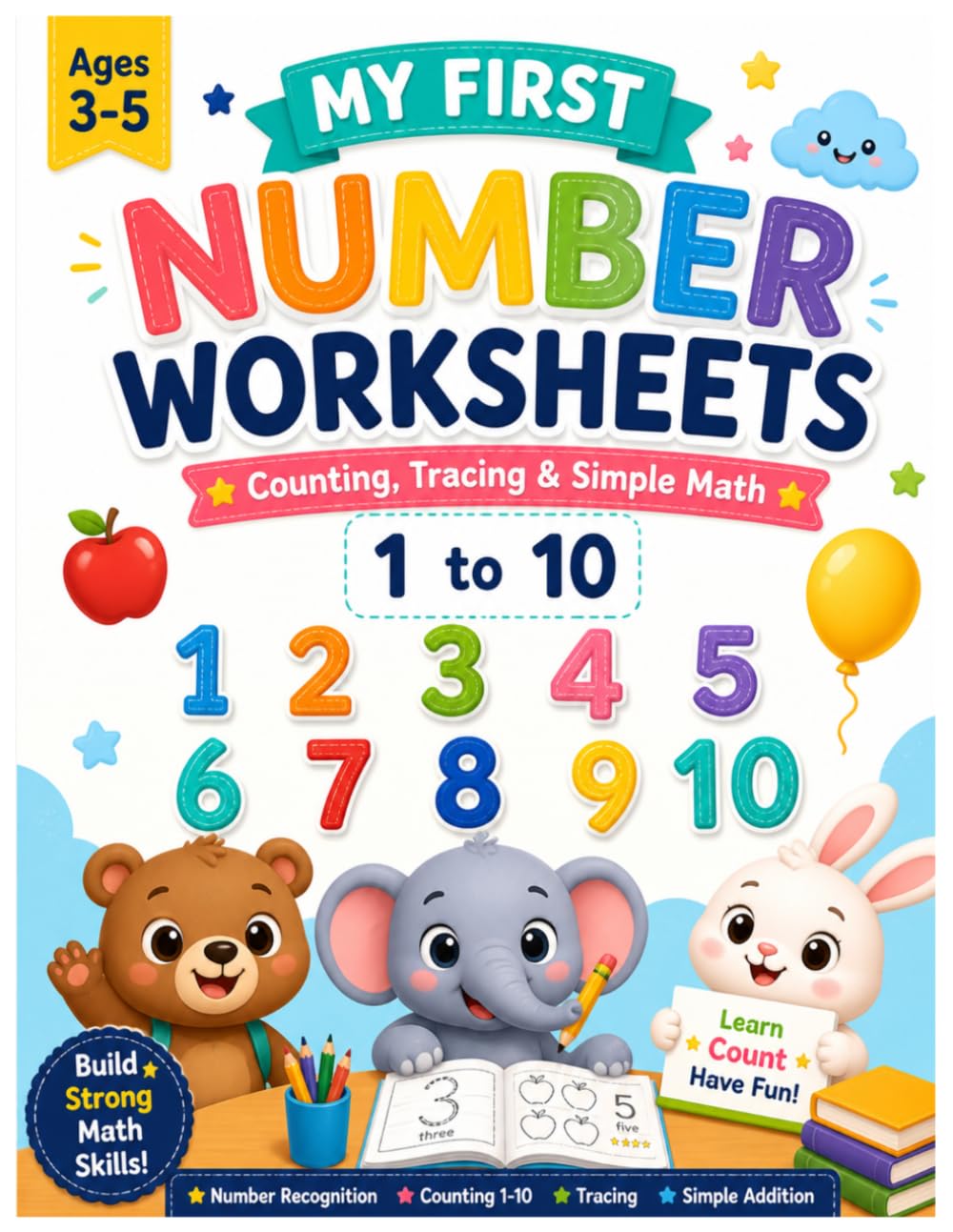 My First Number Worksheets 1-10