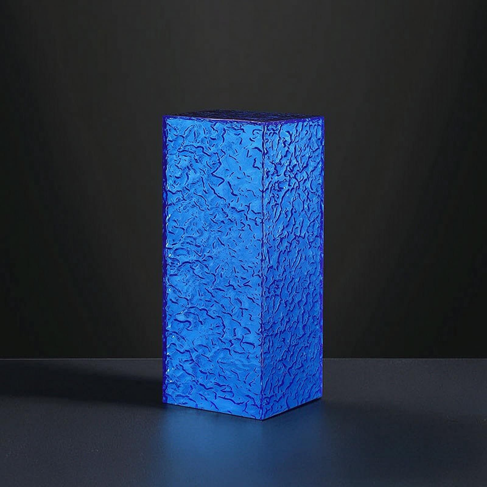 Acryl Präsentationsständer Kuchenständer Dessertständer Tortenständer mit Lichtfangender Textur für Aufwertung von, Blau, DREI-teiliges Set