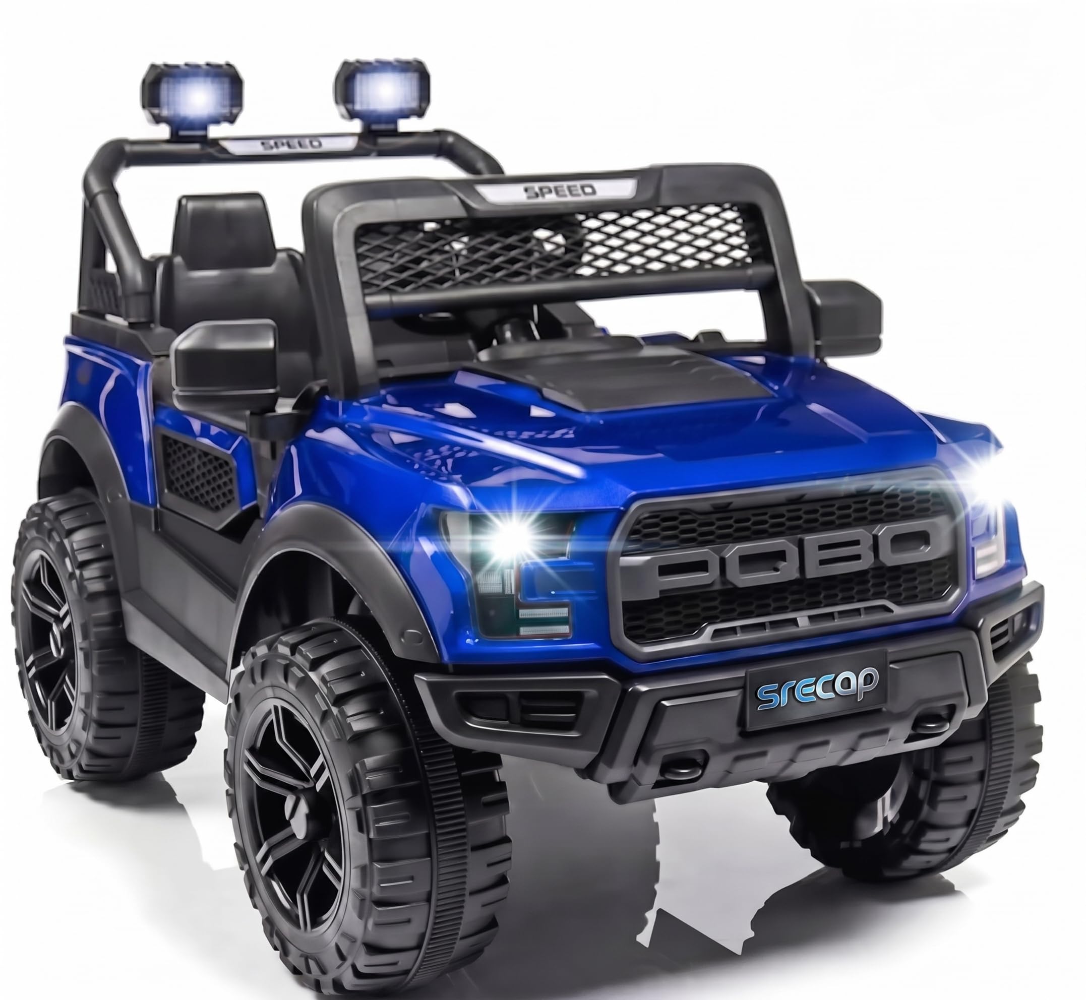 Srecap Battery Operated for Kids, Ride on Toy with RGB Windshield Light & Music | Electric Battery Car | Baby Big Car for Kids to Drive 1 to 7 Years Boys Girls (Blue Colour)-image-37