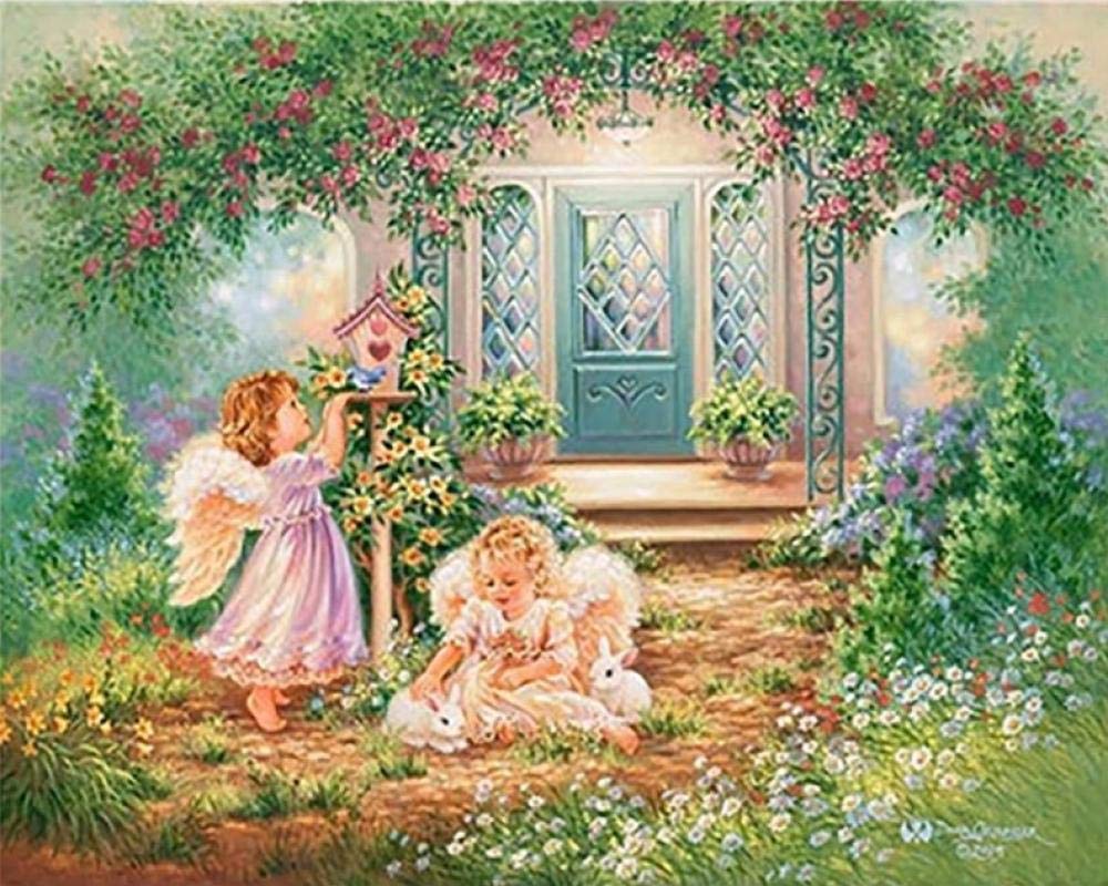 Peinture par numéros kit de bricolage cadeau original dessin ange