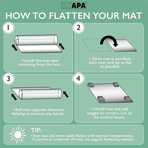 Miniatura 5 de Ilyapa Tapete de escritorio de oficina, tapete texturizado transparente, 47 x 23 pulgadas, protector de escritorio de plástico transparente para el