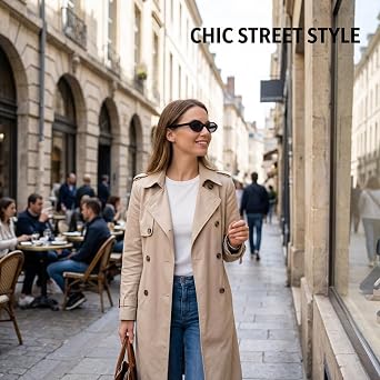Oval Sunglasses Womens, Classic Black Frame with Grey Lenses and Leopard Print Frame with Brown Lenses, Two Pairs of Small Frame Oval Sunglasses for Everyday Wear and Fashionable Outfits, Durable and