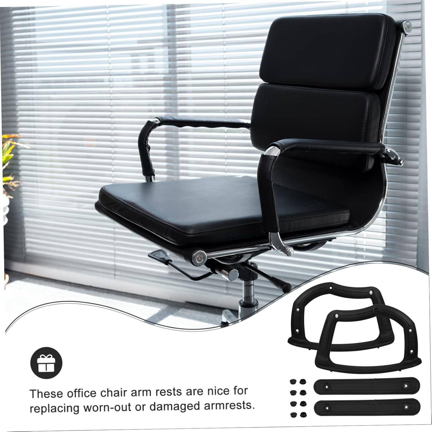 Ergonomic Arm Rest Replacement Parts Office Chair Arm Pads Easy Install Armrest Covers for Chairs