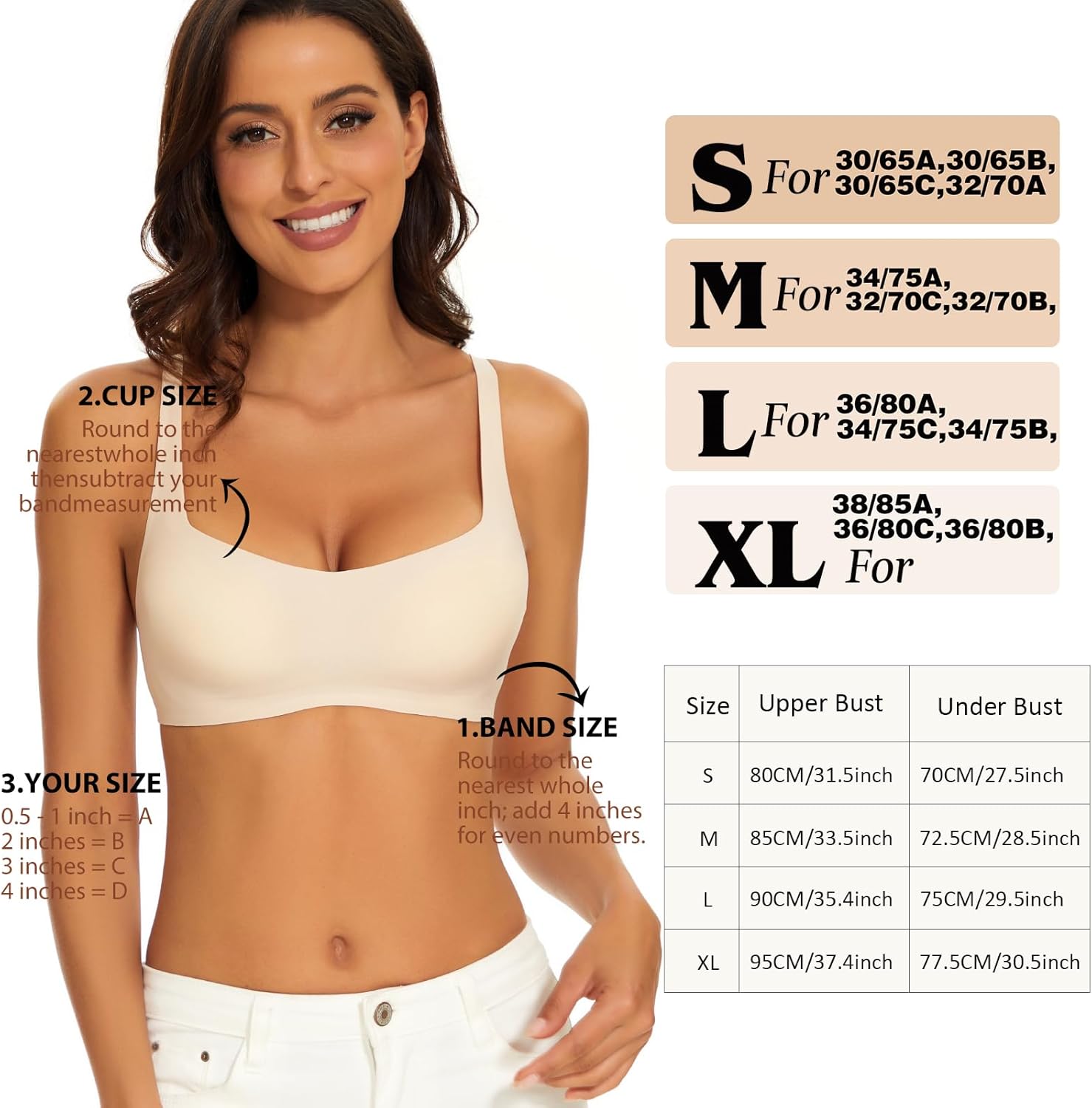 Seamless Bralette for Women Comfort No Show Square Neck Stretch Wireless Bra with Removeable Padding - Image 6