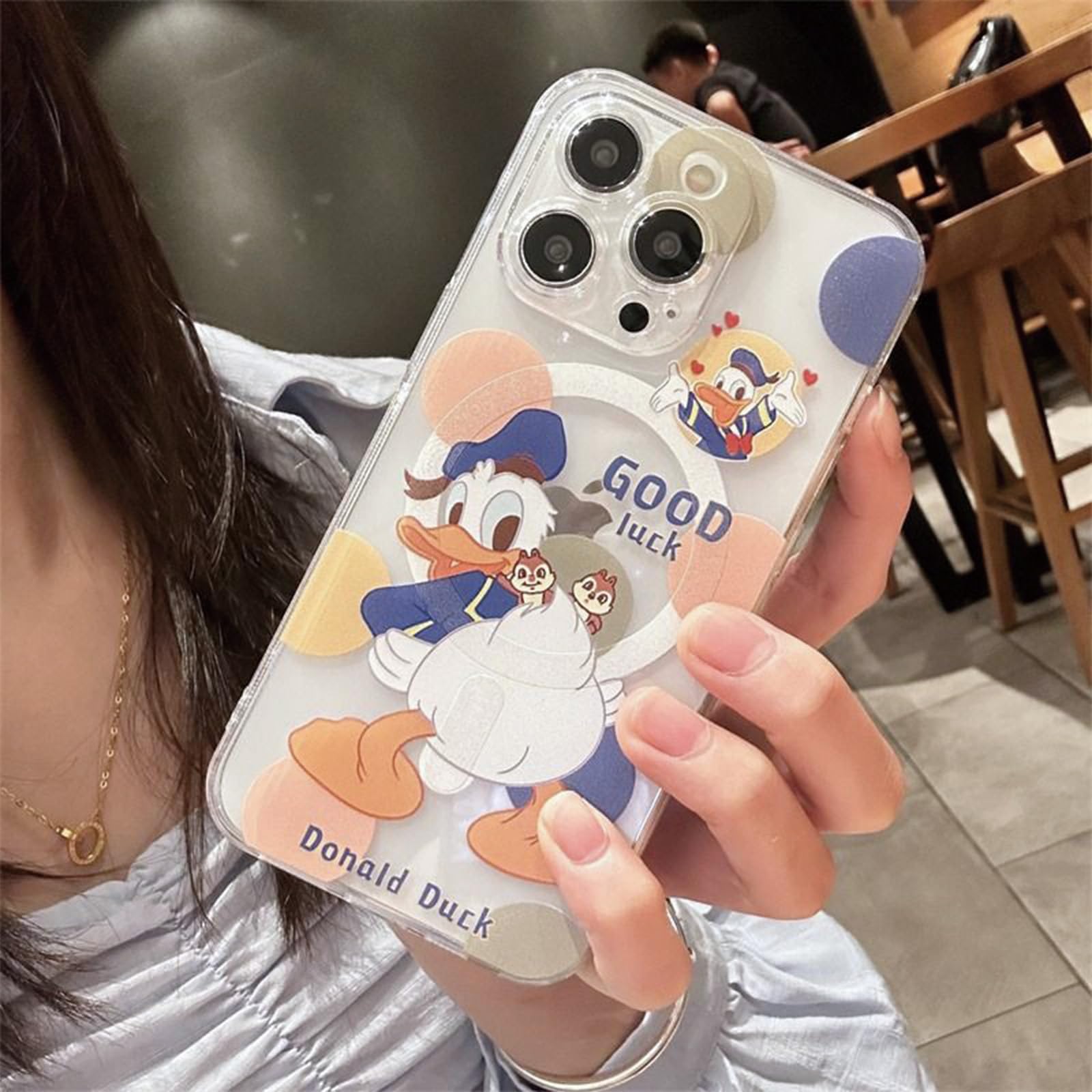Amazon.co.jp: GREDINO ドナルドダック iPhone15 Pro ケース 透明 TPU