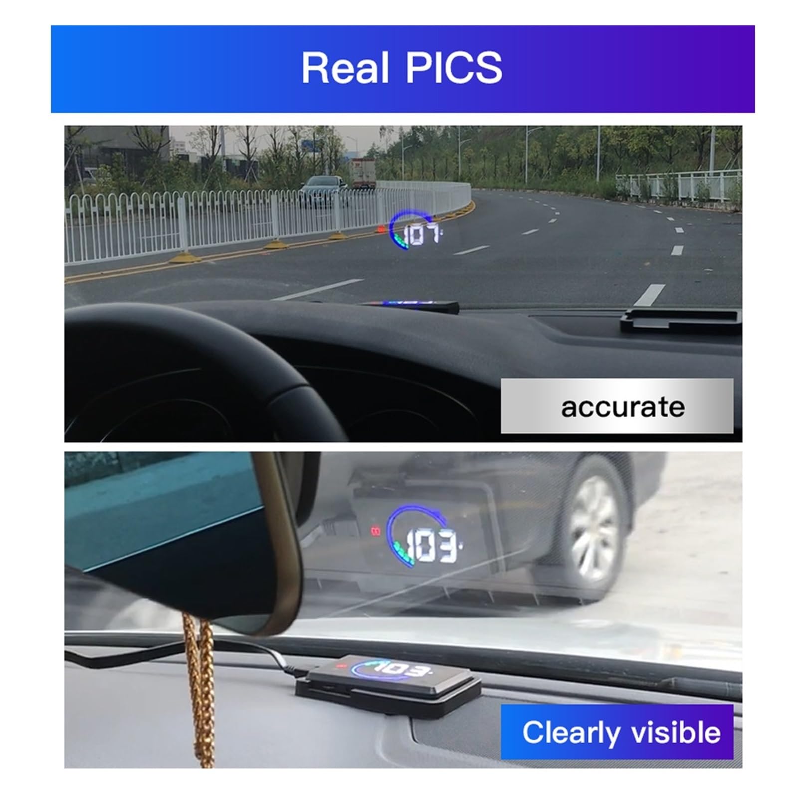 HUD H6 Head-Up Display OBD2 Velocímetro Parabrisas De Coche Proyector De Velocidad Exceso De Velocidad RPM Alarma De Voltaje Instrumento Multifunción