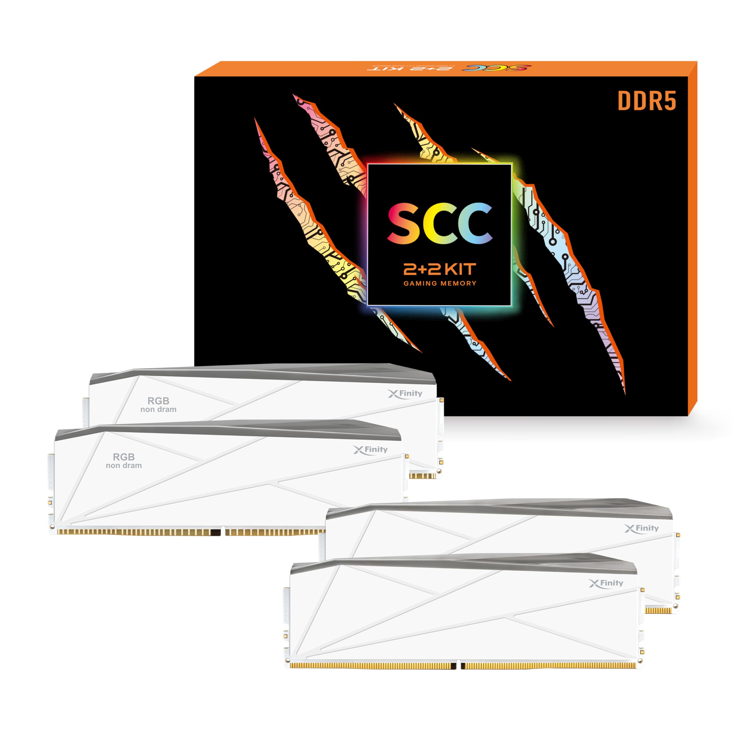 V-Color DDR5 SCC 2+2 KIT Manta XFinity 32GB(16GBx2) 8200MHz CUDIMM