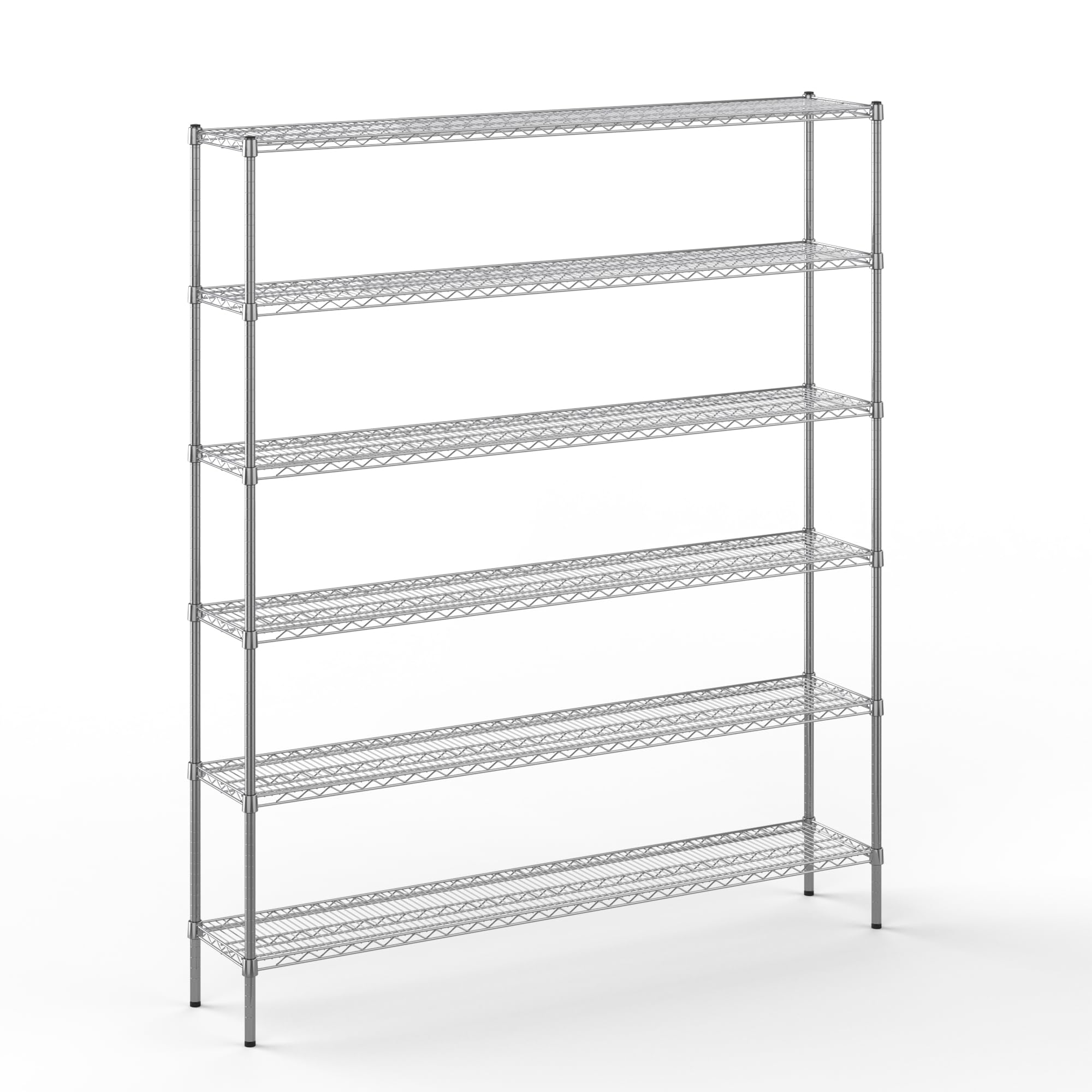 14" Deep x 72" Wide x 86" Height Wire Shelving Kit | 6-Tier | NSF Commercial Storage Rack Unit