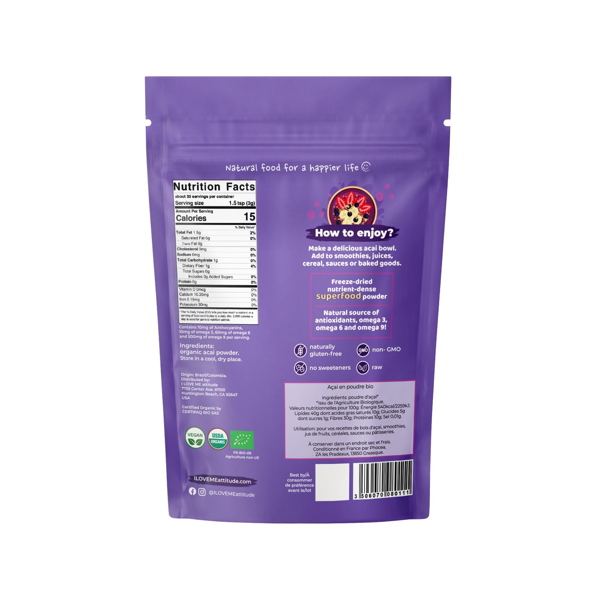 Açai en poudre BIO 100g