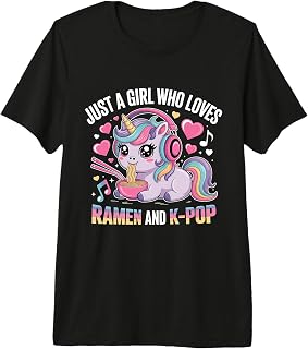 Just A Girl Who Loves Ramen and K-Pop Girl Kpop K Pop Premium Tri-Blend T-Shirt