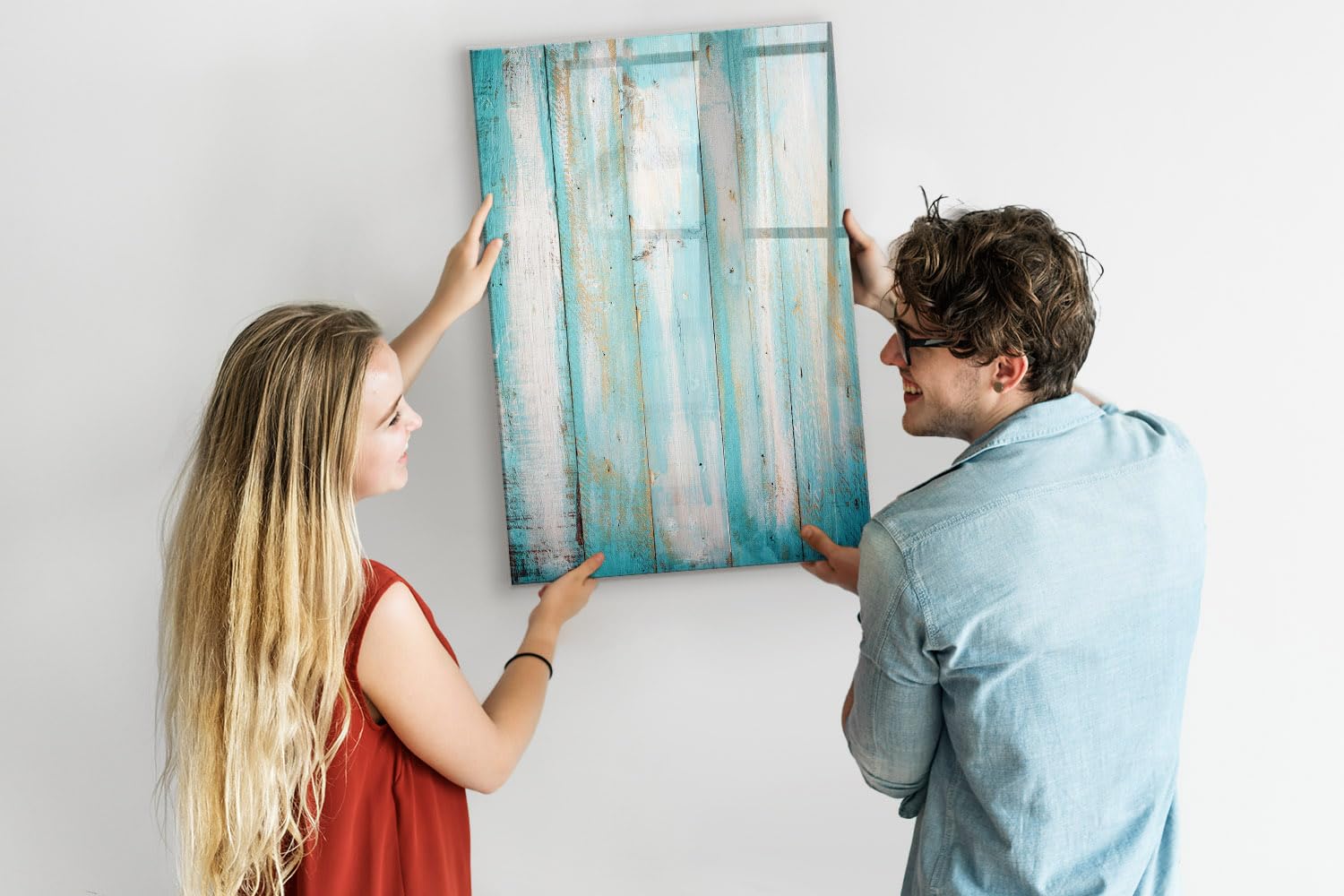 Lavagna bianca in vetro 60x90 cm | Legno vintage