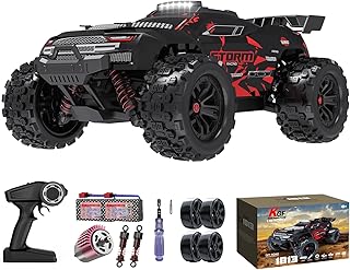 KGF 1:18 Scale All Terrain RC Cars, 40km/h High Speed Remote Control Car, 2.4Ghz RC Car Toys Gifts for Kids and Adults, 4WD Electric Vehicle with 2 Rechargeable Batteries, Off Road Monster Truck