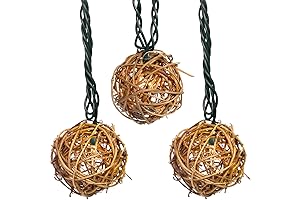 Enchanting Rattan Christmas String Lights: Illuminating Ambiance for Magical Occasions
