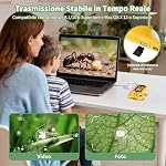 2 in 1 Microscope for Kids & Video Camera, Deepoter 1000X Digital Microscope with 2.0" Screen, Portable Handheld Kids Camera Toys, STEM Educational Science Kit Gifts for 3-12 Age Years Old Boys Girls