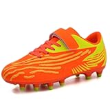 Kids Firm Ground Soccer Cleats Boys Girls Athletic Football Shoes