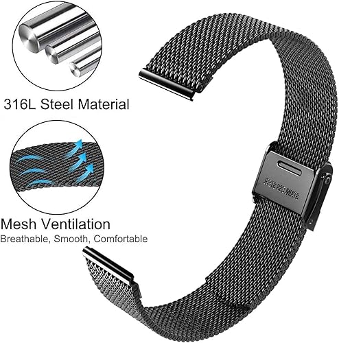 Miniatura 2 de ECSEM - Correas de metal compatibles con iTouch Sport 4, correas de repuesto ajustables de acero inoxidable, correa de reloj de liberación rápida