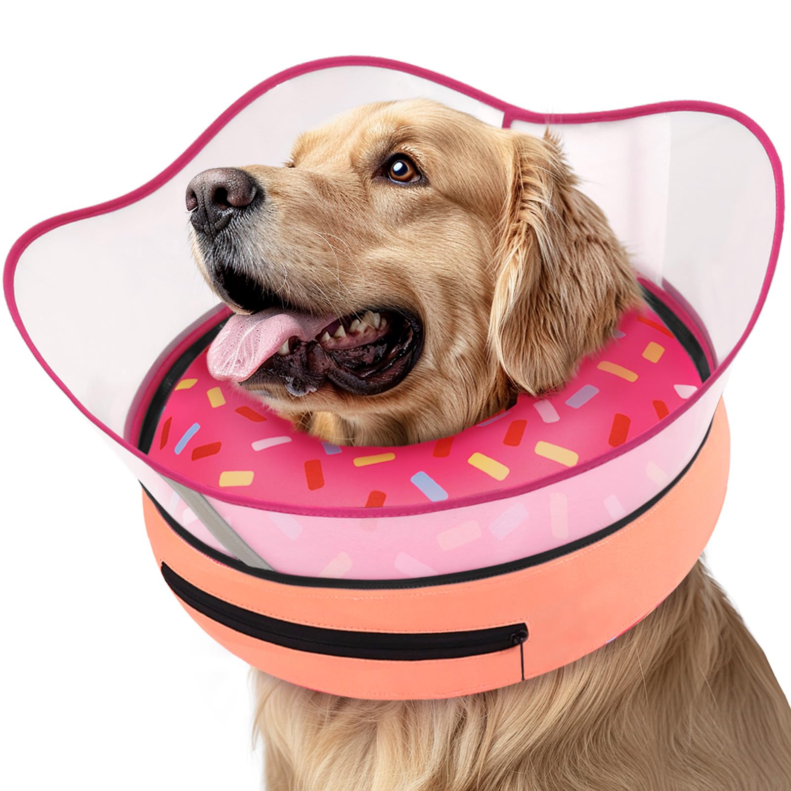 Photo 1 of Supet Raised Inflatable Dog Cone Collar to Stop Licking, Soft Dog Cone Alternative After Surgery, Doggie Neck Donut Collar for Small Medium Large Dogs