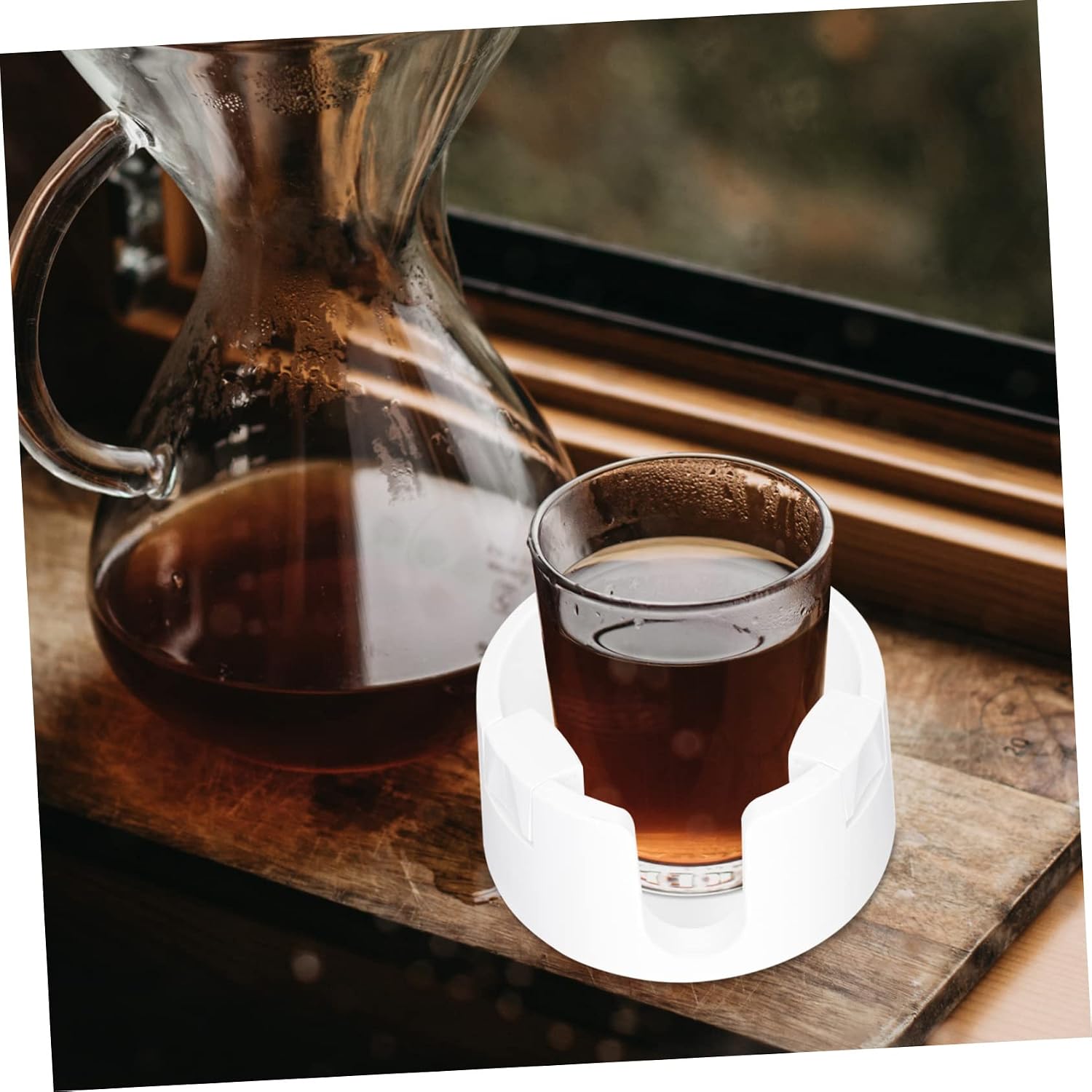 GARVALON 2pcs Cup Holder Table Desk Accessory for Living Room Spill-Resistant Heat Insulated