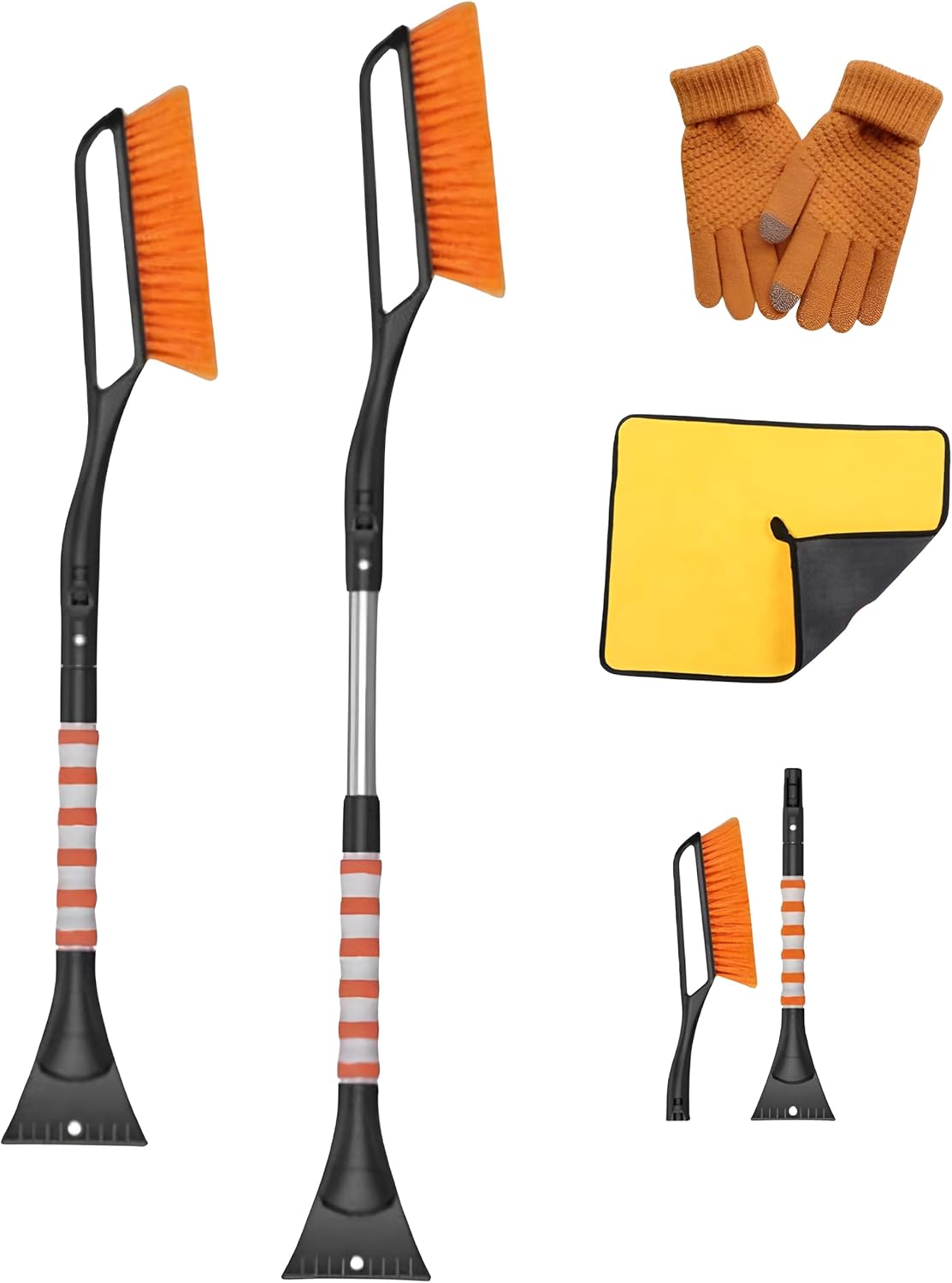 37" Snow Brush and Snow Scraper for Car, Detachable Snow