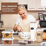 Skroam 36 Pack Airtight Food Storage Containers Set with Lids | Plastic Pantry Storage Container with Lids for Flour, Sugar, and Cereal, BPA Free Kitchen Organizers and Storage, Stackable