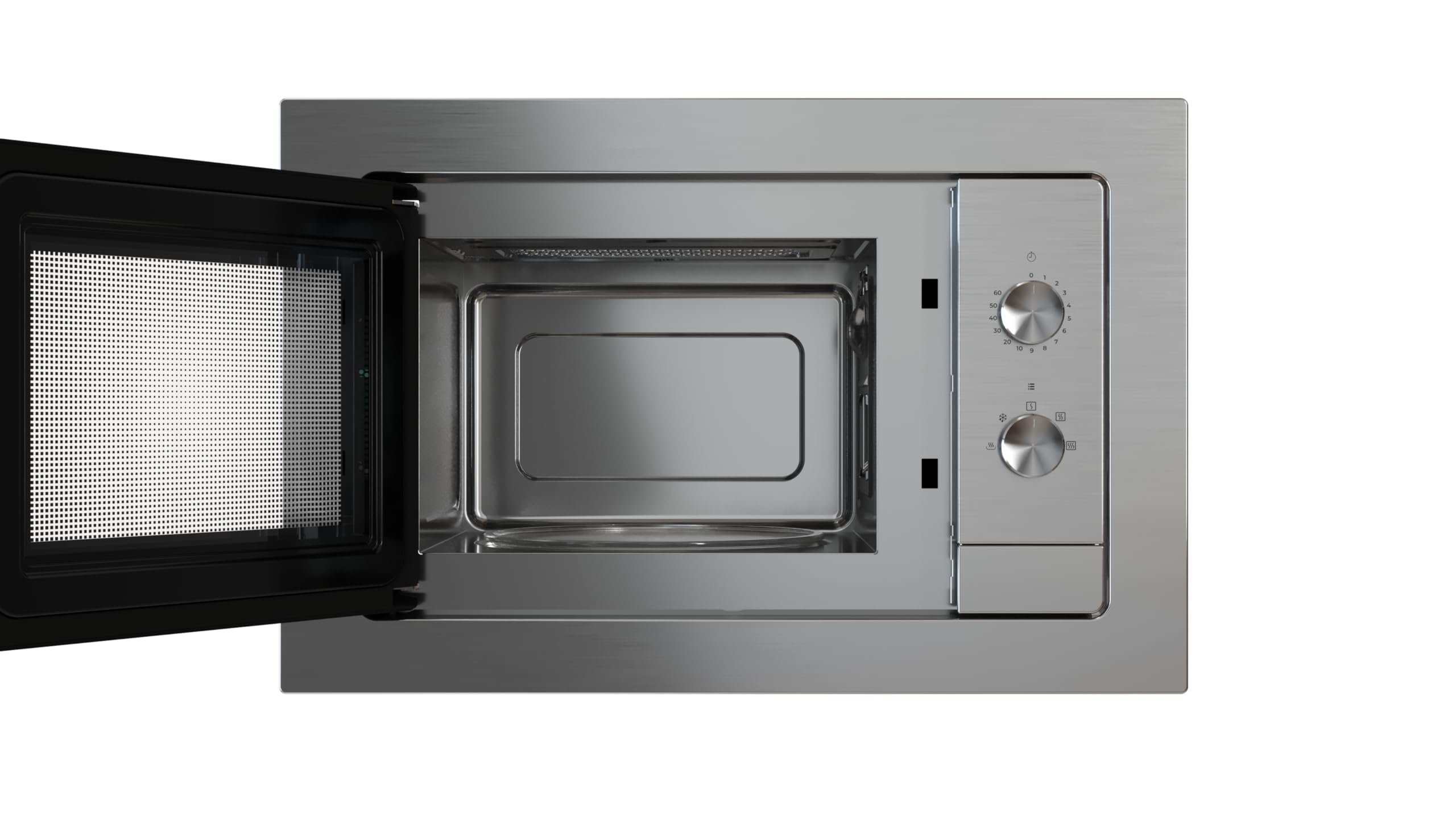 TEKA Microondas Integrable con Descongelación Automática, Capacidad 20 L, 5 Niveles de Potencia, Interior de Acero Inoxidable, Modelo NEO MB 6200 BI SS