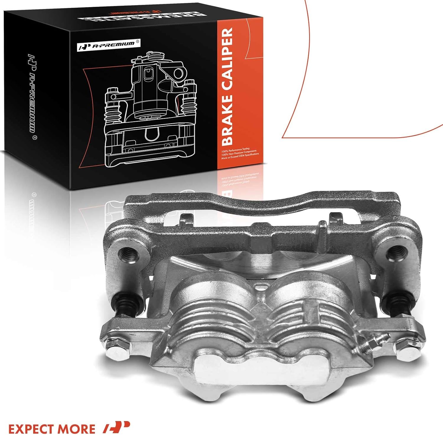 A-Premium Disc Brake Caliper Assembly with Bracket Compatible with Select Buick, Chevrolet, GMC, Isuzu & Saab Models - Rainier, SSR, Trailblazer, Envoy XL XUV, Ascender, 9-7x - Front Left Driver Side