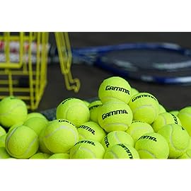 GAMMA Sports Pressureless Tennis-Balls with Mesh Tennis-Ball Bag 10 Pack