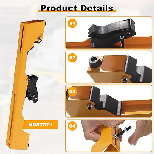 Miniatura 3 de Paquete de 2 soportes de montaje para sierra ingletadora, sierra ingletadora grande de servicio pesado compatible con soportes DWX723, DWX724,