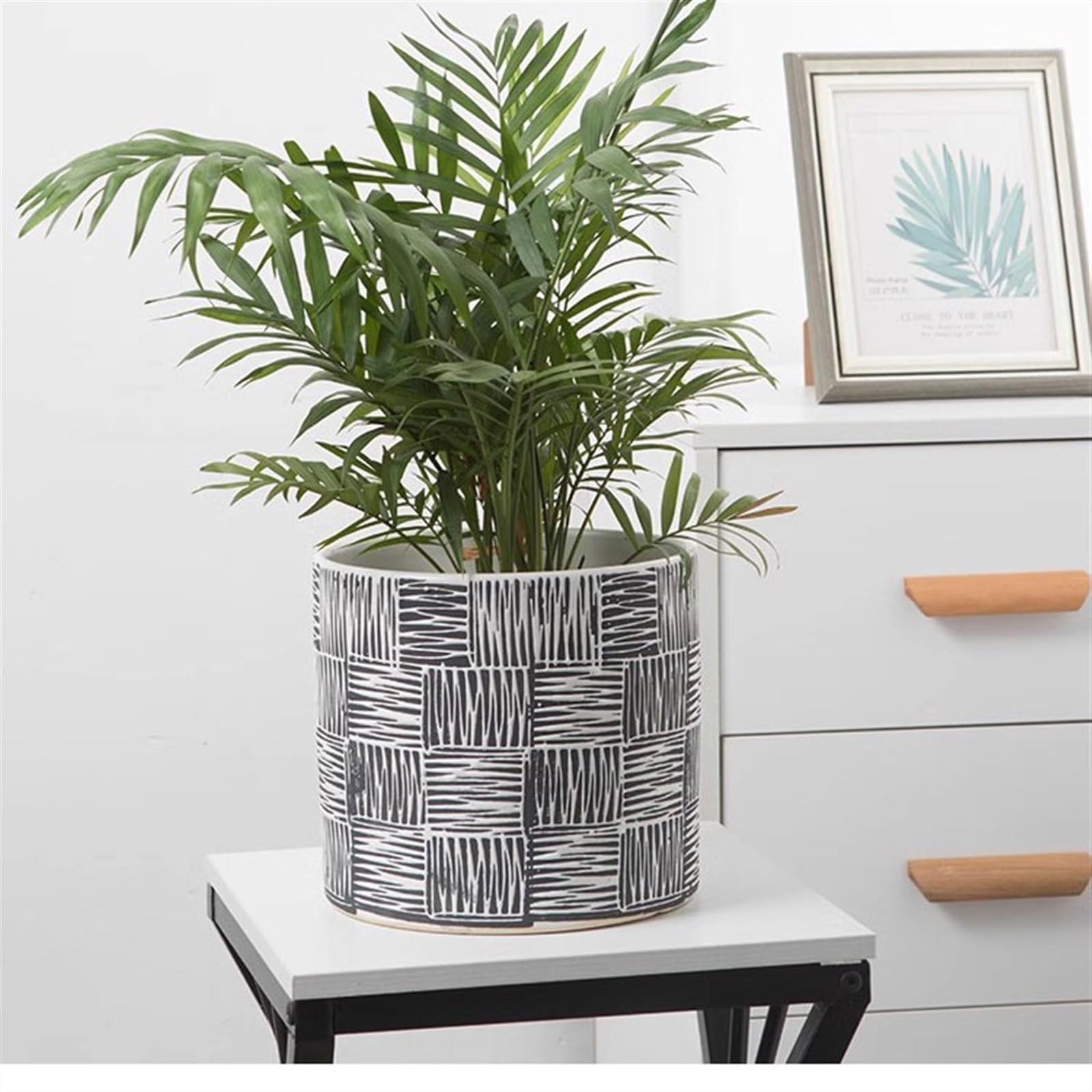 Dekoracja Prosta duża ceramiczna doniczka dom salon kryty kreatywny luksus sadzenia zielonych roślin doniczkowych w pomieszczeniach (pomarańczowy, duży)