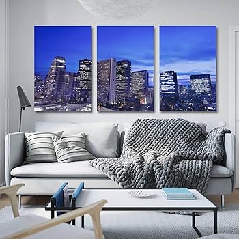 Amazon.co.jp: 絵画 日本の都市スカイラインインテリア 絵画 超