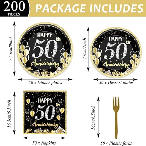 Miniatura 2 de 50 platos de 50 invitados, servilletas para fiestas, suministros para empleados, carrera, boda, fiesta, decoración, juegos de vajilla de papel