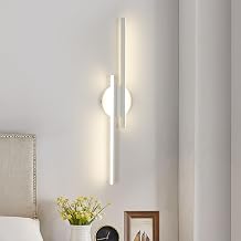 Indoor LED Wall Light, 24 W Modern White Wall Lamp, 2700 LM, Wall Lamp Bedroom Neutral Light 4500 K for Bathroom, Living Room, Hallway, 60 cm