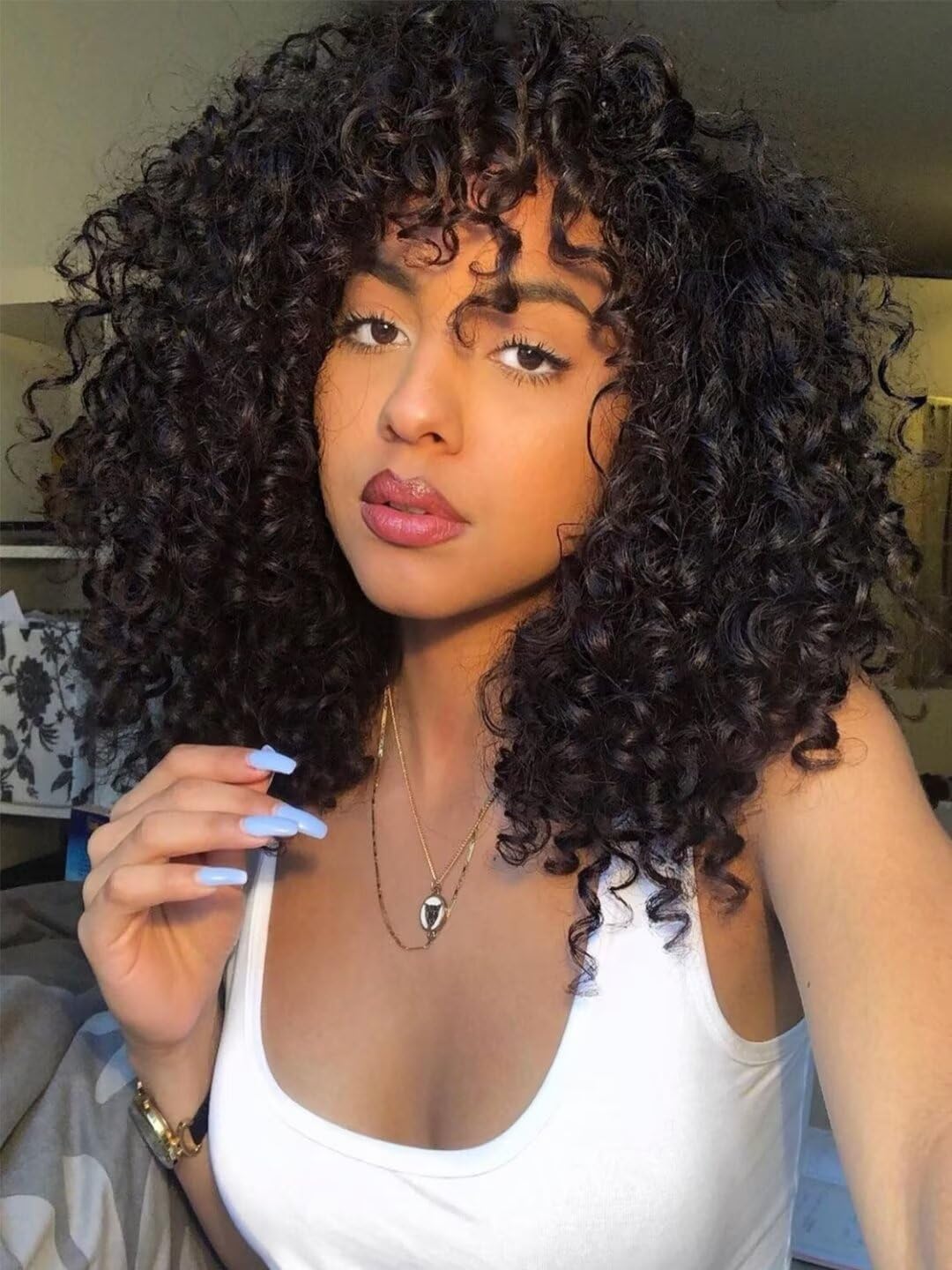 GOWIT Gogo Curl Crochet Hair 12 Inch 6 Packs Short Curly Crochet Hair for Black Women Black Deep Ocean Wave Synthetic Crochet Braids (12inch,1B)