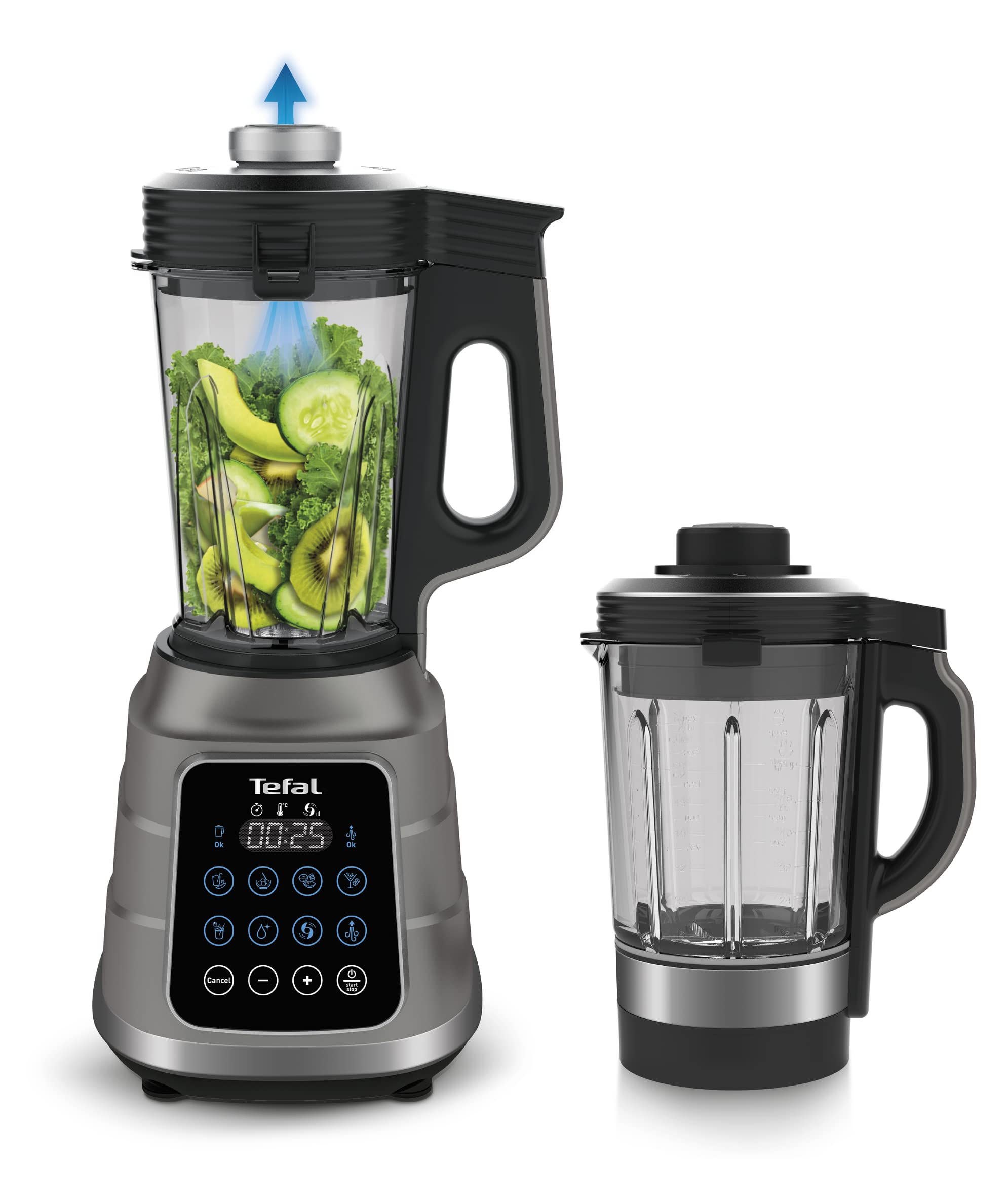 TEFAL BL985A31 ULTRABLEND BOOST VACUUM, blender kielichowy stojący, 1300W, czarno-srebrny