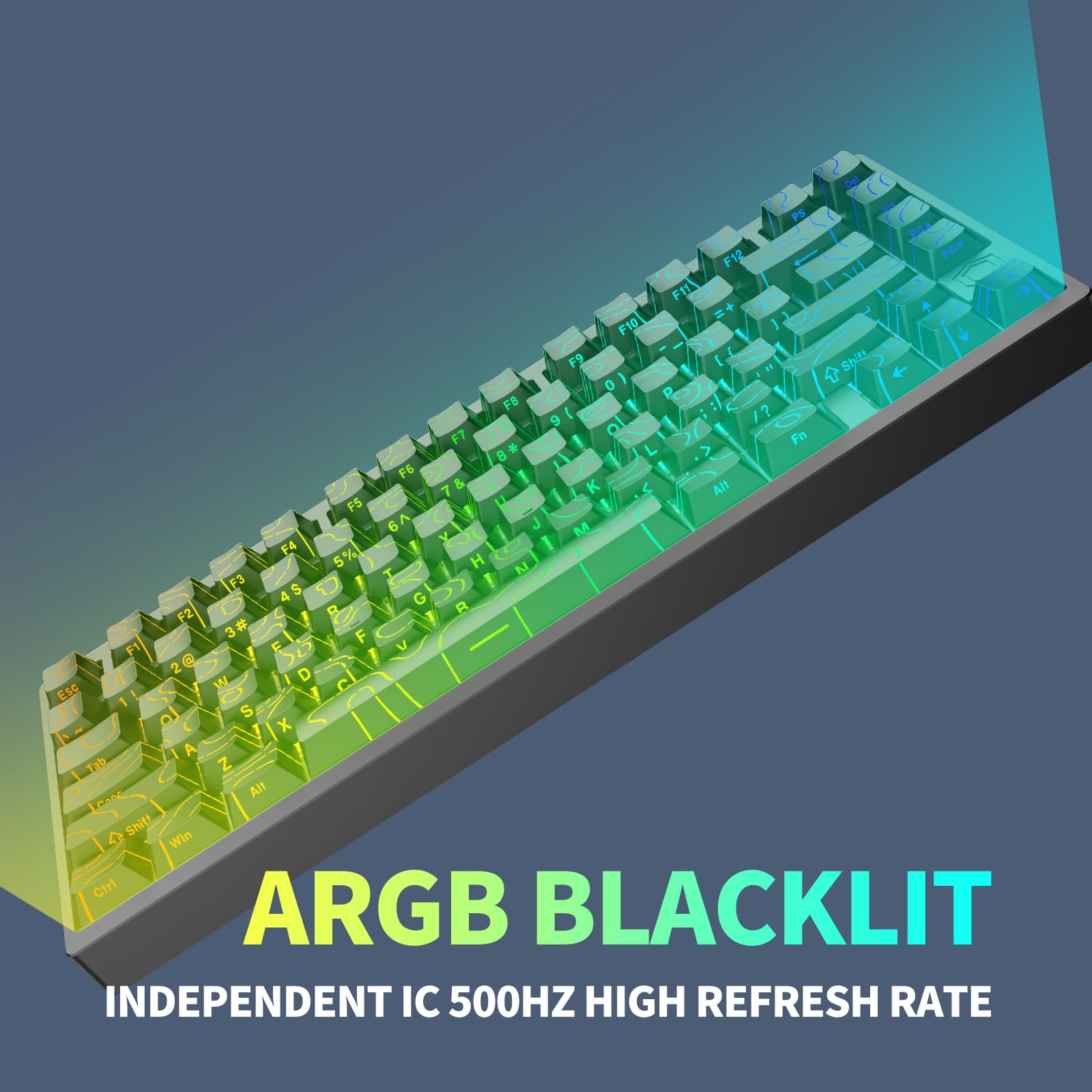IROK MG75PRO - Tastiera meccanica con 81 tasti con interruttore magnetico, effetto Hall, 8KHZ/ARGB/CNC in alluminio, struttura con guarnizione, tastiera da gioco (nero)