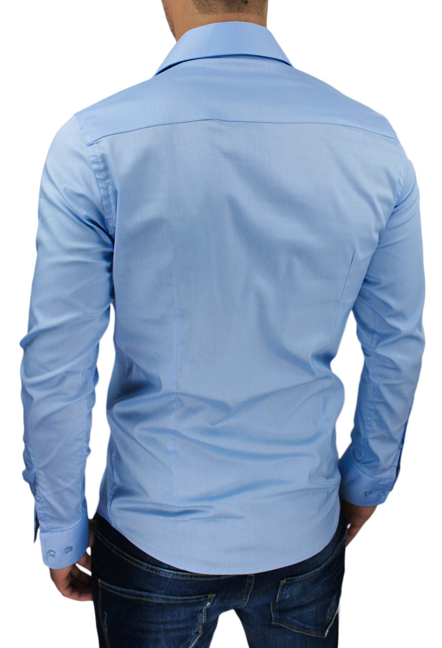 Camicia Uomo Sartoriale Slim Fit Aderente Casual Elegante